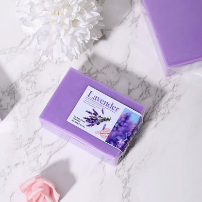 Natural Organic Lavender Essential Oil Soap Handmade Soap for Cleansing, Refreshing, Oil Control, Bath Soap